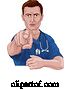 Vector Illustration of Cartoon Nurse Doctor Pointing Your Country Needs You by AtStockIllustration