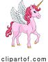 Vector Illustration of Cartoon Pegasus Unicorn Wings Horn Horse Animal Cartoon by AtStockIllustration