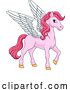 Vector Illustration of Cartoon Pegasus Wings Horse Animal Illustration by AtStockIllustration