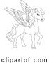 Vector Illustration of Cartoon Pegasus Wings Horse Animal Illustration by AtStockIllustration