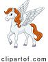 Vector Illustration of Cartoon Pegasus Wings Horse Animal Illustration by AtStockIllustration