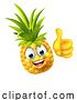 Vector Illustration of Cartoon Pineapple Fruit Emoticon Emoji Mascot by AtStockIllustration