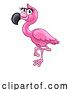 Vector Illustration of Cartoon Pink Flamingo Bird Animal Illustration by AtStockIllustration