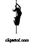 Vector Illustration of Cartoon Pole Dancer Lady Silhouette by AtStockIllustration