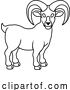 Vector Illustration of Cartoon Ram Goat Chinese Zodiac Horoscope Animal Year Sign by AtStockIllustration