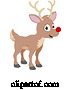 Vector Illustration of Cartoon Reindeer Christmas Santa Deer by AtStockIllustration