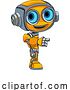 Vector Illustration of Cartoon Robot Mascot Cute Fun Alien Character Guy by AtStockIllustration