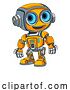 Vector Illustration of Cartoon Robot Mascot Cute Fun Alien Character Guy by AtStockIllustration
