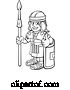 Vector Illustration of Cartoon Roman Soldier Character by AtStockIllustration