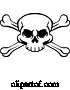 Vector Illustration of Cartoon Skull and Crossbones Pirate Jolly Roger by AtStockIllustration