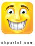 Vector Illustration of Cartoon Smiling Emoji Emoticon Icon 3D Character by AtStockIllustration