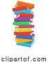 Vector Illustration of Cartoon Stack Pile of Books Illustration by AtStockIllustration