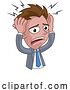 Vector Illustration of Cartoon Stressed or Headache Businessman Cartoon by AtStockIllustration