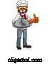Vector Illustration of Cartoon Tiger Chef Mascot Character by AtStockIllustration