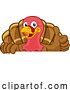 Vector Illustration of Cartoon Turkey Thanksgiving or Christmas Character by AtStockIllustration