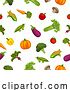 Vector Illustration of Cartoon Vegetable Background Seamless Pattern Print Design by AtStockIllustration