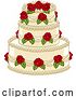 Vector Illustration of Cartoon Wedding Tiered Cake Food Illustration by AtStockIllustration