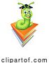 Vector Illustration of Caterpillar Book Worm by AtStockIllustration