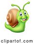 Vector Illustration of Cheerful Green Snail by AtStockIllustration