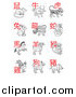 Vector Illustration of Chinese New Year Zodiac Animals and Signs by AtStockIllustration