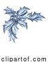 Vector Illustration of Christmas Holly Vintage Wreath Corner Sprig Design by AtStockIllustration