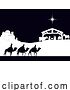 Vector Illustration of Christmas Nativity Scene Bethlehem Manger Wise Men by AtStockIllustration