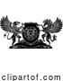Vector Illustration of Coat of Arms Crest Griffin Pegasus Lion Shield by AtStockIllustration