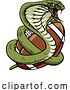 Vector Illustration of Cobra Snake American Football Team Animal Mascot by AtStockIllustration