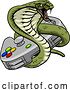 Vector Illustration of Cobra Snake Gamer Video Game Animal Team Mascot by AtStockIllustration