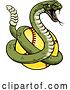 Vector Illustration of Cobra Snake Softball Animal Sports Team Mascot by AtStockIllustration