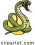 Vector Illustration of Cobra Snake Softball Animal Sports Team Mascot by AtStockIllustration