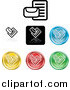 Vector Illustration of Colored Mail Icon Buttons by AtStockIllustration