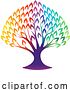 Vector Illustration of Colorful Rainbow Tree by AtStockIllustration