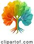 Vector Illustration of Colorful Rainbow Tree by AtStockIllustration