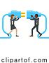 Vector Illustration of Connecting Plug Fitting Together Business Concept by AtStockIllustration