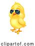 Vector Illustration of Cool Easter Baby Chick Chicken Bird in Sunglasses by AtStockIllustration