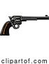 Vector Illustration of Cowboy Gun Western Pistol Old Vintage Revolver by AtStockIllustration