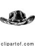 Vector Illustration of Cowboy or Sheriff American Western Wild West Hat by AtStockIllustration