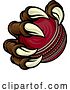 Vector Illustration of Cricket Ball Claw Monster Animal Hand by AtStockIllustration