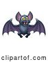 Vector Illustration of Cute Bat Halloween Vampire Animal by AtStockIllustration
