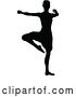 Vector Illustration of Dancing Ballet Dancer Silhouette by AtStockIllustration