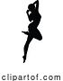Vector Illustration of Dancing Lady Silhouette by AtStockIllustration