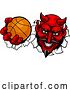 Vector Illustration of Devil Satan Basketball Sports Mascot by AtStockIllustration