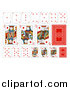 Vector Illustration of Diamonds Suit Playing Cards by AtStockIllustration