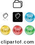 Vector Illustration of Different Colored File Icon Buttons by AtStockIllustration