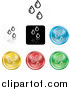 Vector Illustration of Different Colored Water Droplet Icon Buttons by AtStockIllustration