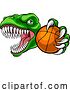 Vector Illustration of Dinosaur Basketball Player Animal Sports Mascot by AtStockIllustration