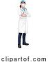 Vector Illustration of Doctor Lady in Medical PPE Mask by AtStockIllustration