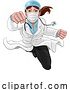 Vector Illustration of Doctor Lady Super Hero Medical Concept by AtStockIllustration