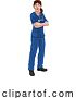 Vector Illustration of Doctor or Nurse Lady in Scrubs Medical Worker by AtStockIllustration